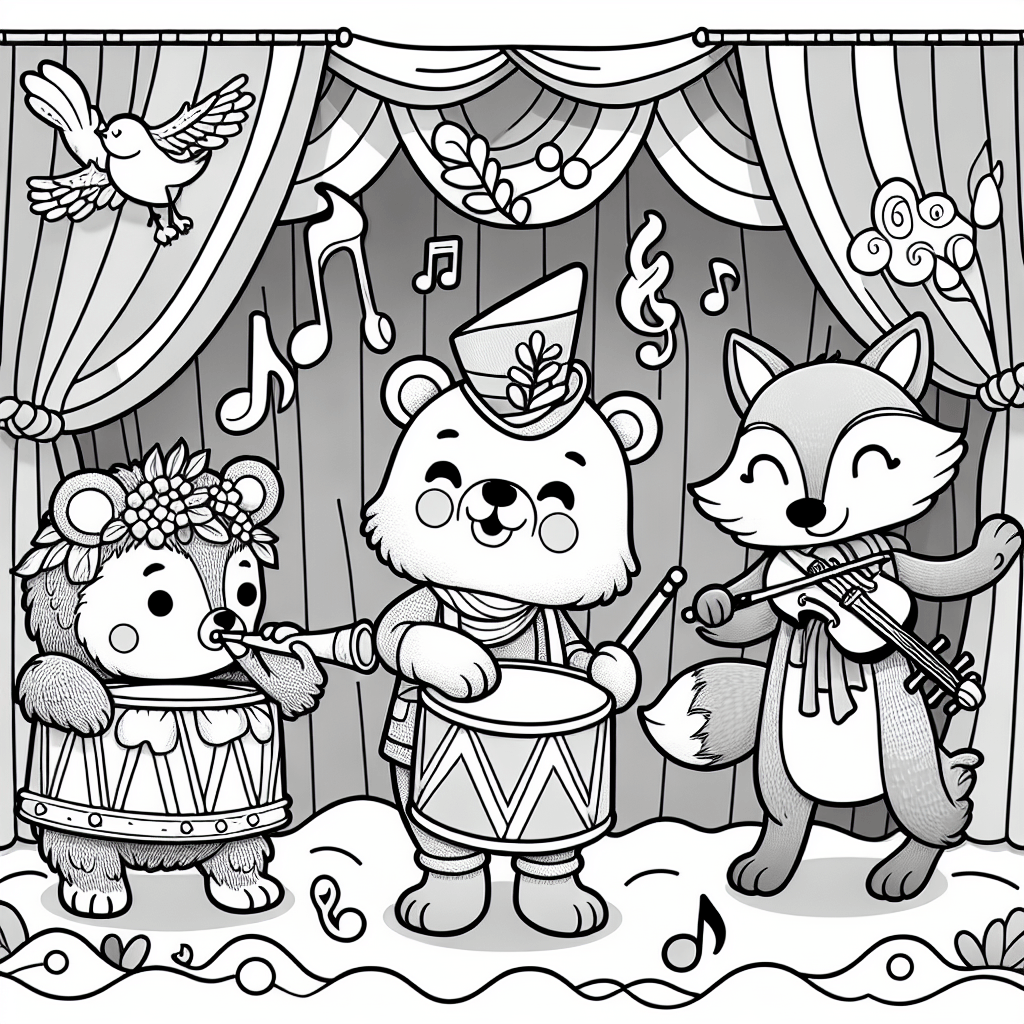 Весёлый оркестр зверят