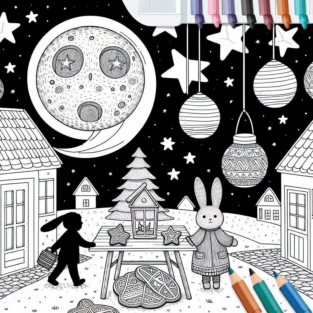 Лунный кролик и фонари