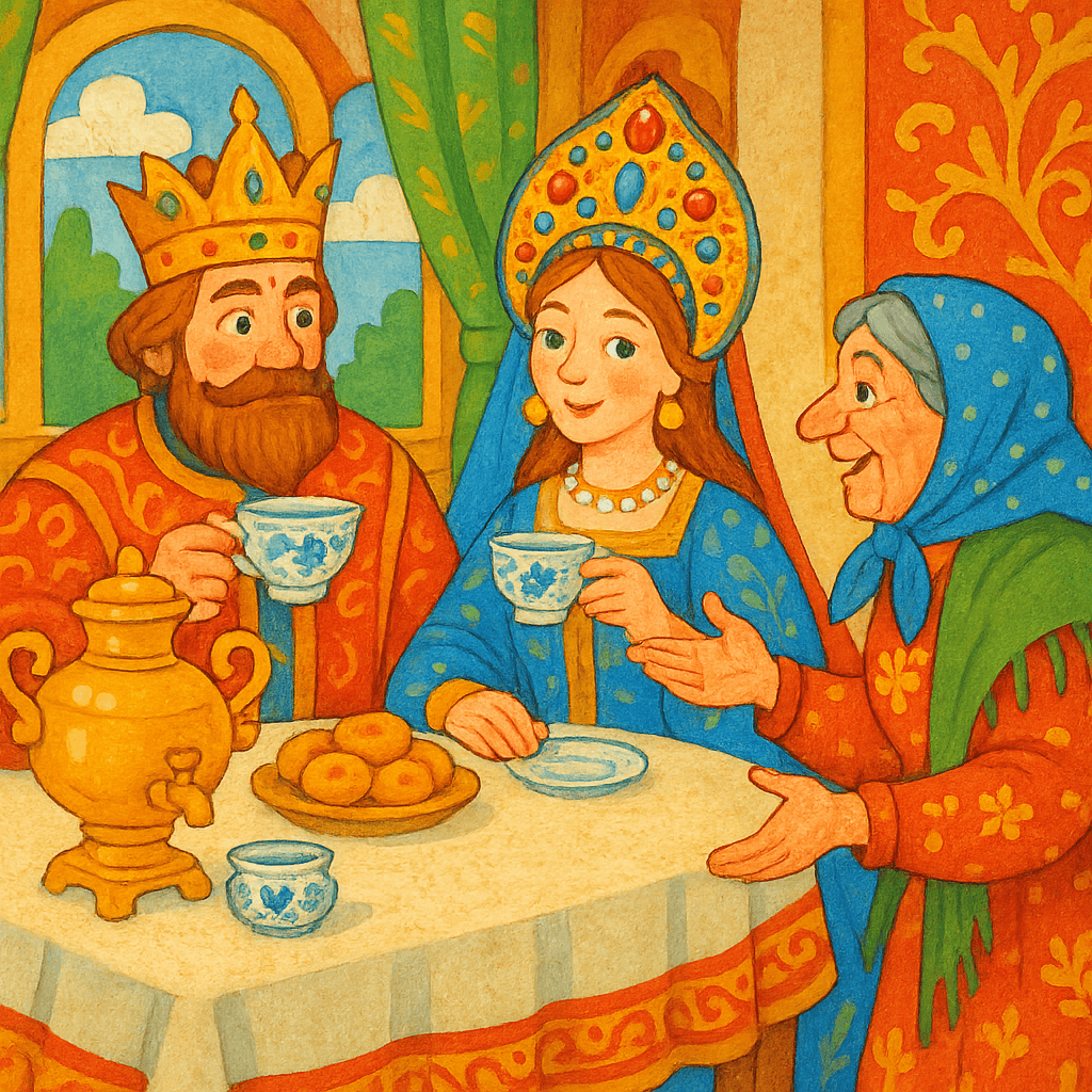 Семенова мать сватает царевну у царя и царицы